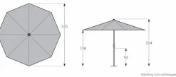 Sonnenschirme|Doppler Marktschirm Alu Wood ø 350 cm Beige