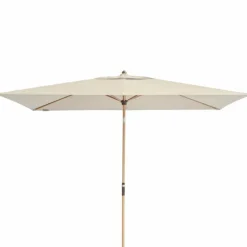 Doppler Sonnenschirme-Marktschirm Alu Wood 200 x 300 cm cm Beige