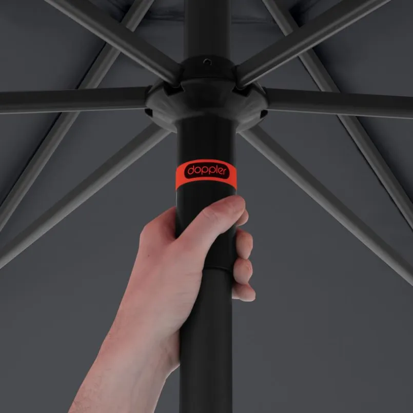 Sonnenschirme|Doppler Marktschirm Push Up Ø 300 cm Anthrazit