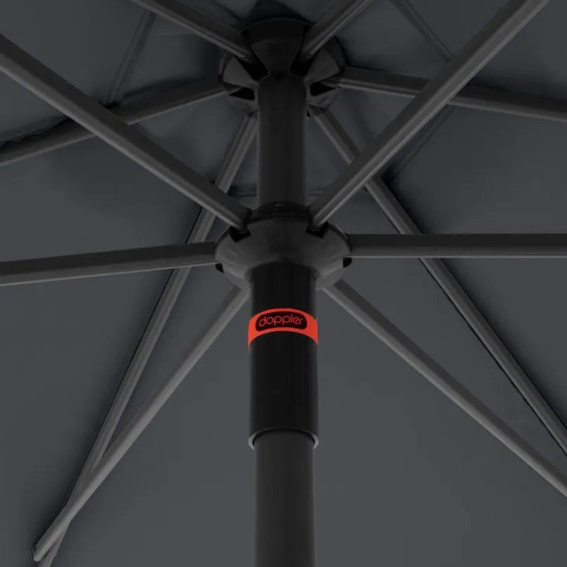 Sonnenschirme|Doppler Marktschirm Push Up Ø 300 cm Anthrazit