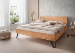 G+K Betten-Massivholzbett BE-0823 200 x 200 cm Wildeiche