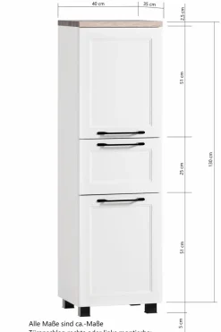 Badschränke|Held-Möbel Midischrank Brixen Weiß