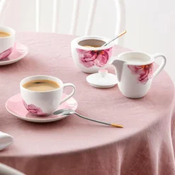 Villeroy & Boch Kaffee & Tee-Milchkännchen Rose Garden 280 ml Rosa