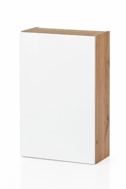 Held-Möbel Badschränke-Oberschrank Malmö Eiche / Weiß