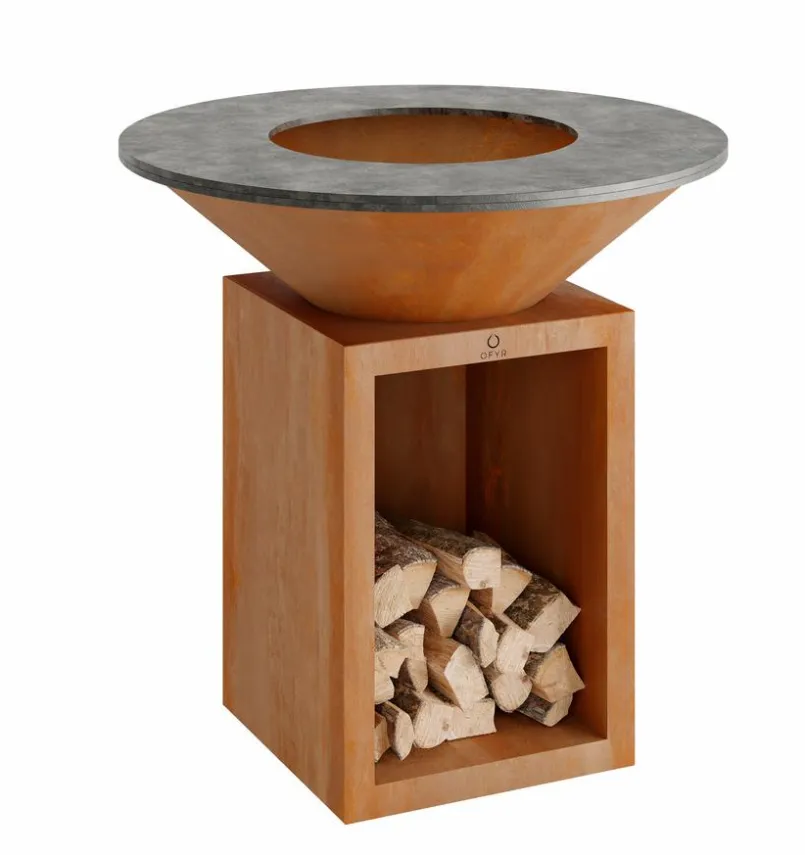 OFYR Feuerschalen|Holzkohlegrills-Outdoor-Kochstelle Classic Storage Corten 100 Rostfarbig