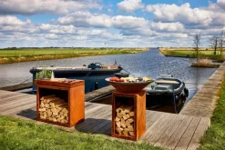 OFYR Feuerschalen|Holzkohlegrills-Outdoor-Kochstelle Classic Storage Corten 85 Rostfarbig