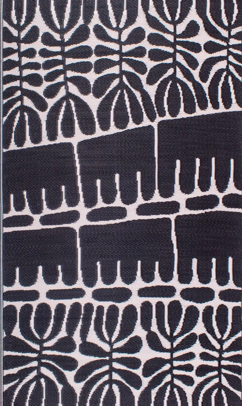 FabHab Recycling-Teppiche|Outdoorteppiche-Outdoorteppich World Collection 240 x 300cm Schwarz / Weiß