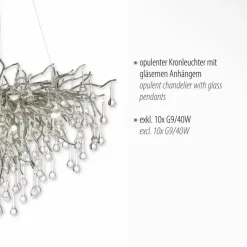 Paul Neuhaus Pendelleuchten-Pendelleuchte Icicle Silber