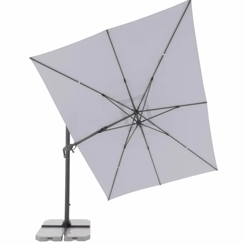 Doppler Sonnenschirme-Pendelschirm Ravenna 300 x 400 cm Hellgrau