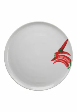 CreaTable Geschirr-Pizzateller Europa Kräuter Ø 33 cm Rot