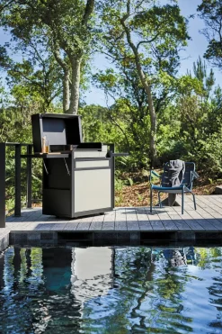 Planchagrills|Gasgrills|Forge Adour Plancha und Wagen Premium Gasplanchaset 60 Schwarz / Grau