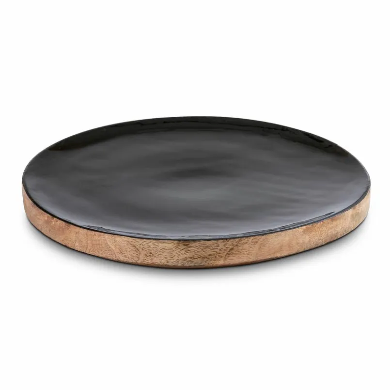 Platten|Servierplatten| Platte Ø 30 cm Schwarz