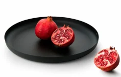 Tabletts|Tabletts|Alessi Platte Texture Ø 35 cm Schwarz