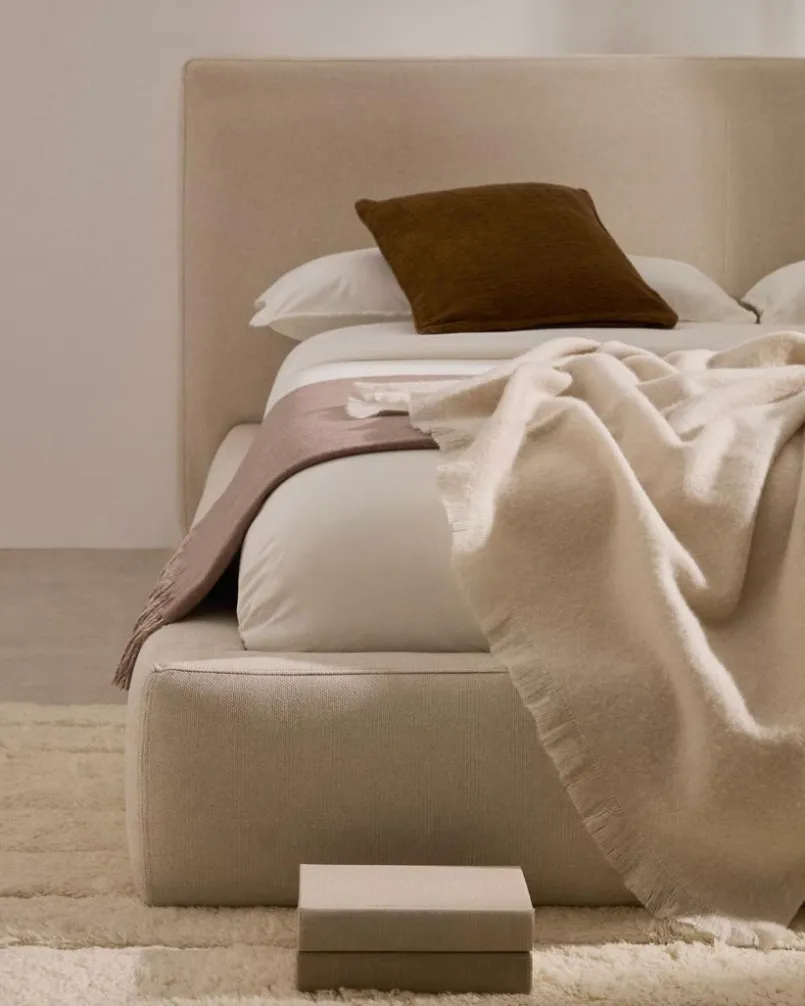 Betten|Kave Home Polsterbett Blok 90 x 200 cm Beige