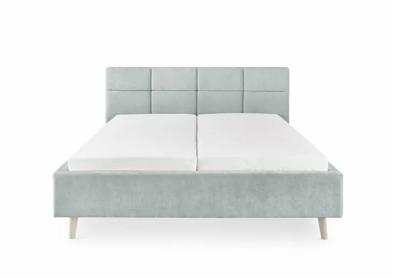 set one by Musterring Betten-Polsterbett Cary 180 x 200 cm Hellblau