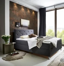 Jugendbetten|Jugendbetten|meise.möbel Polsterbett Leo 140 x 200 cm Anthrazit