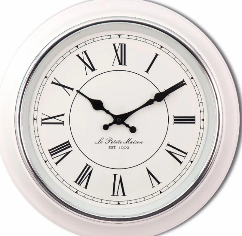 Wanduhren|Mebus Quarzwanduhr 19233 Ø 40 cm Weiß