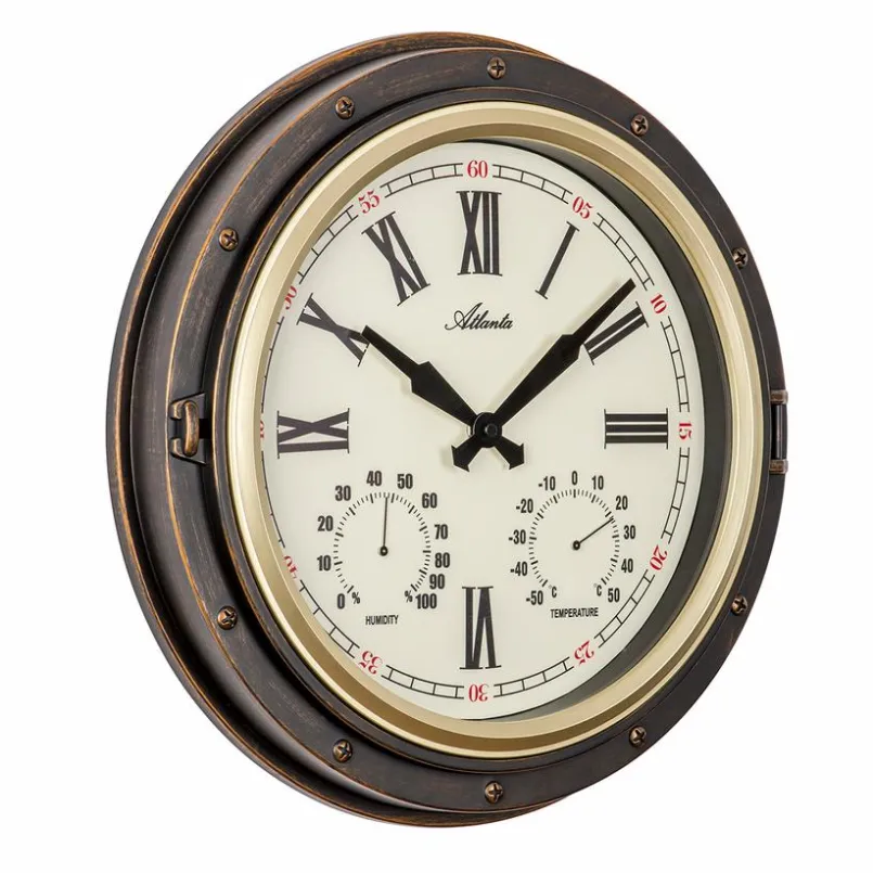 Wanduhren|Paragon (Atlanta) Quarzwanduhr 4546 Ø 40 cm Braun