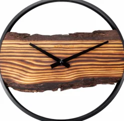 Wanduhren|Nextime Quarzwanduhr Forest Ø 30 cm Braun