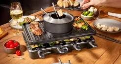Sonstige Küchenkleingeräte|Backformen| Raclette/Fonduekombination Severin RG 2347 Schwarz