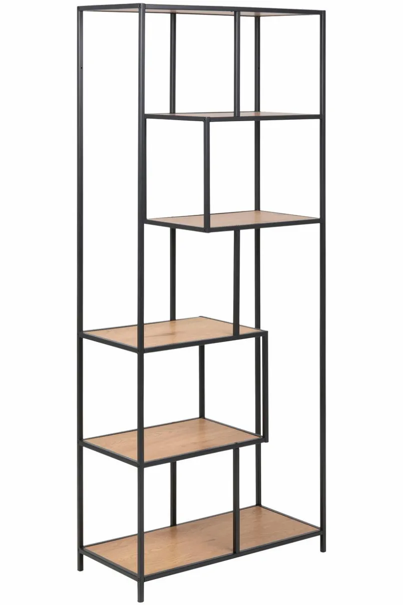 Regale|Actona Regal Seaford Schwarz / Eiche