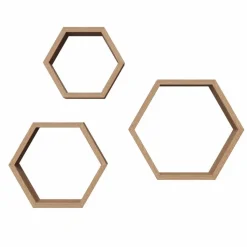 Praktisch Im Flur|Regale|best home products Regal-Set 3-tlg. Wabe Eiche