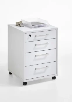 Schreibtische|Büromöbel-Serien|FMD Rollcontainer Calvia Weiß