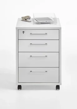Schreibtische|Büromöbel-Serien|FMD Rollcontainer Calvia Weiß