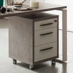Schreibtische|Büromöbel-Serien|Composad Rollcontainer Disegno Betonoptik