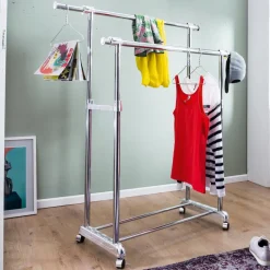 Garderobenständer & -Haken|Praktisch Im Flur-Rollgarderobe Ritrovo Silber