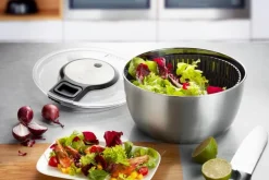 Küchenutensilien|GEFU Salatschleuder Speedwing Silber