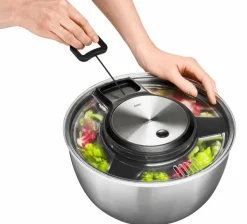 Küchenutensilien|GEFU Salatschleuder Speedwing Silber