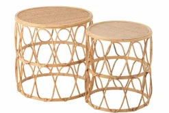 Couchtische|DAHEIM 2-Satztisch Boho Braun