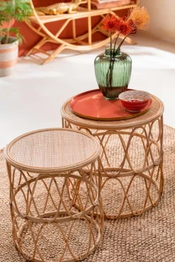Couchtische|DAHEIM 2-Satztisch Boho Braun