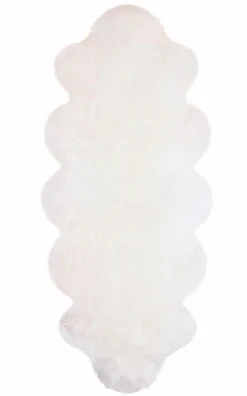 Felle & Fellteppiche-Schaffell 60 x 175 cm Weiß
