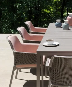 Nardi Gartenstuhl-Auflagen-Schalenkissen Relax Net Lounge 62,5 x 57 cm Rosa