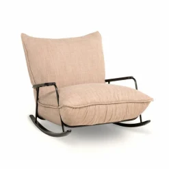 Sessel|designwerk Schaukelsessel Fluffy Taupe