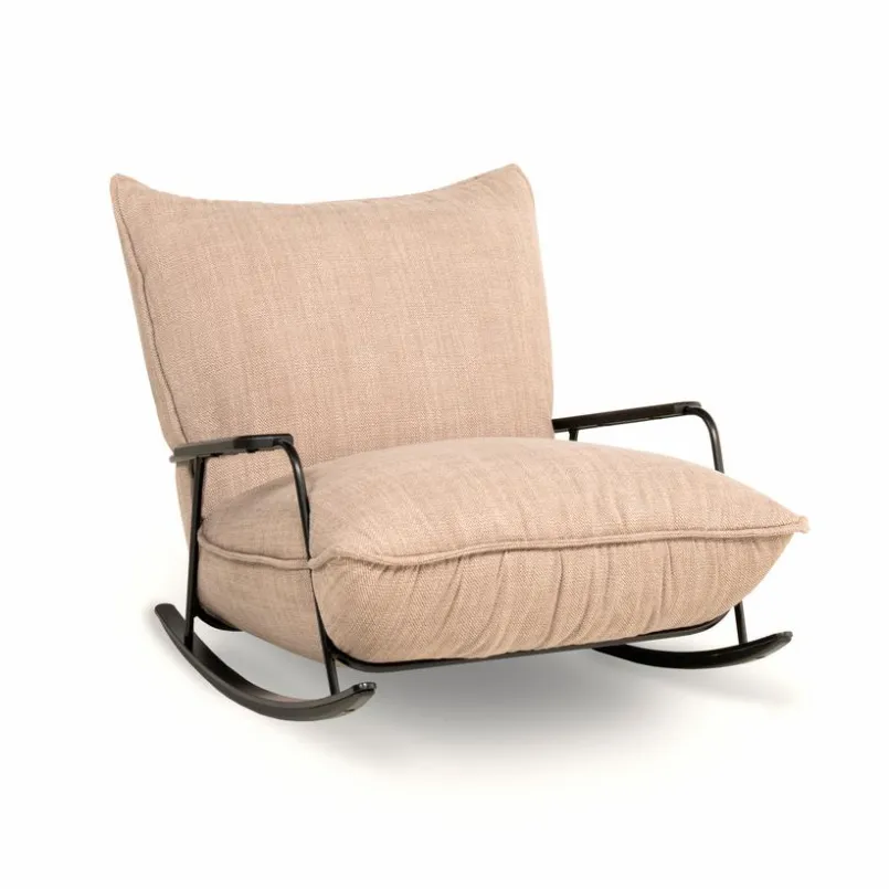 Sessel|designwerk Schaukelsessel Fluffy Taupe