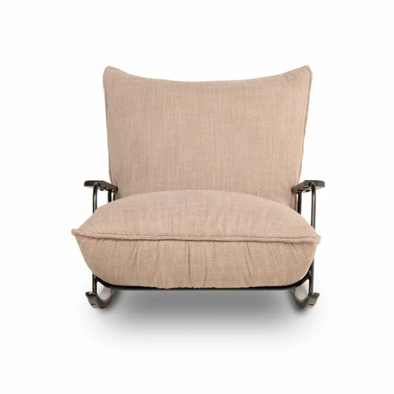 Sessel|designwerk Schaukelsessel Fluffy Taupe