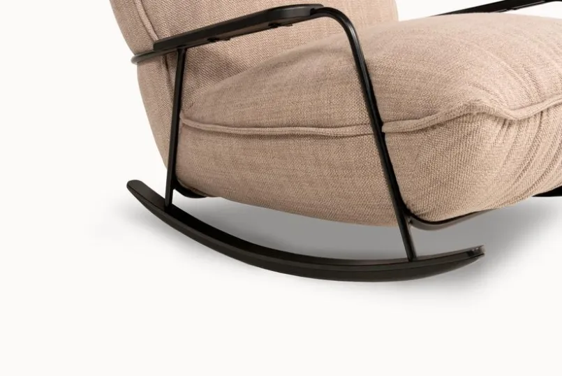 Sessel|designwerk Schaukelsessel Fluffy Taupe