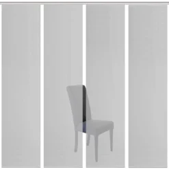 Schmidt Vorhänge & Gardinen-Schiebewand Rom 4er-Set Grau