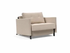 Schlafsofas|Sessel|INNOVATION LIVING Schlafsessel Cubed 90 mit Armlehnen Sand Grey