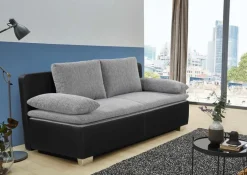 Schlafsofas|Schlafsofas-Schlafsofa Duett Grau / Schwarz