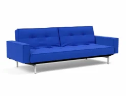 INNOVATION LIVING Schlafsofas|Schlafsofas-Schlafsofa mit Armlehnen Splitback Chrom Ultramarine