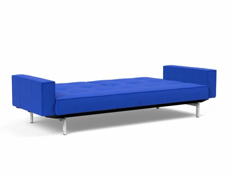 INNOVATION LIVING Schlafsofas|Schlafsofas-Schlafsofa mit Armlehnen Splitback Chrom Ultramarine