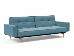 INNOVATION LIVING Schlafsofas|Schlafsofas-Schlafsofa mit Armlehnen Splitback Styletto hell Light Blue