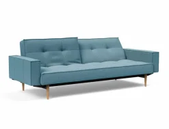 INNOVATION LIVING Schlafsofas|Schlafsofas-Schlafsofa mit Armlehnen Splitback Styletto hell Light Blue