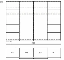 CASEDO Schlafzimmer-Komplettsets-Schlafzimmer-Set Burgos 4tlg. Eiche