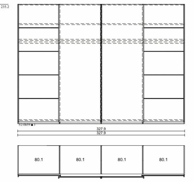 CASEDO Schlafzimmer-Komplettsets-Schlafzimmer-Set Burgos 4tlg. Eiche