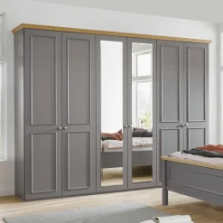 C.DISSELKAMP Schlafzimmer-Komplettsets-Schlafzimmer-Set Charleston 4tlg. Grau